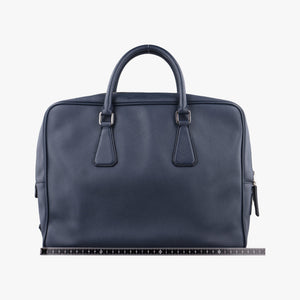 Pre-owned Prada business bag briefcase Navy SAFFIANO Leather 2VE363 handbag | stylenewstar