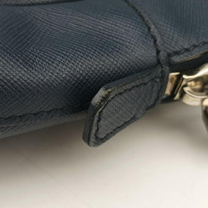 Pre-owned Prada business bag briefcase Navy SAFFIANO Leather 2VE363 handbag | stylenewstar