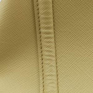 Pre-owned Prada Tote bag YellowxWhite Saffiano leather  handbag | stylenewstar