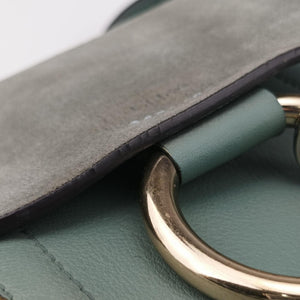 Pre-owned Chloe FAYE mini Blue Leather × Suede  backpack/rucksack | stylenewstar