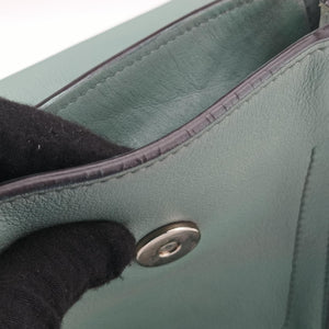 Pre-owned Chloe FAYE mini Blue Leather × Suede  backpack/rucksack | stylenewstar