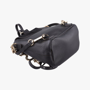 Pre-owned Chloe FAYE Black Leather × suede  backpack/rucksack | stylenewstar