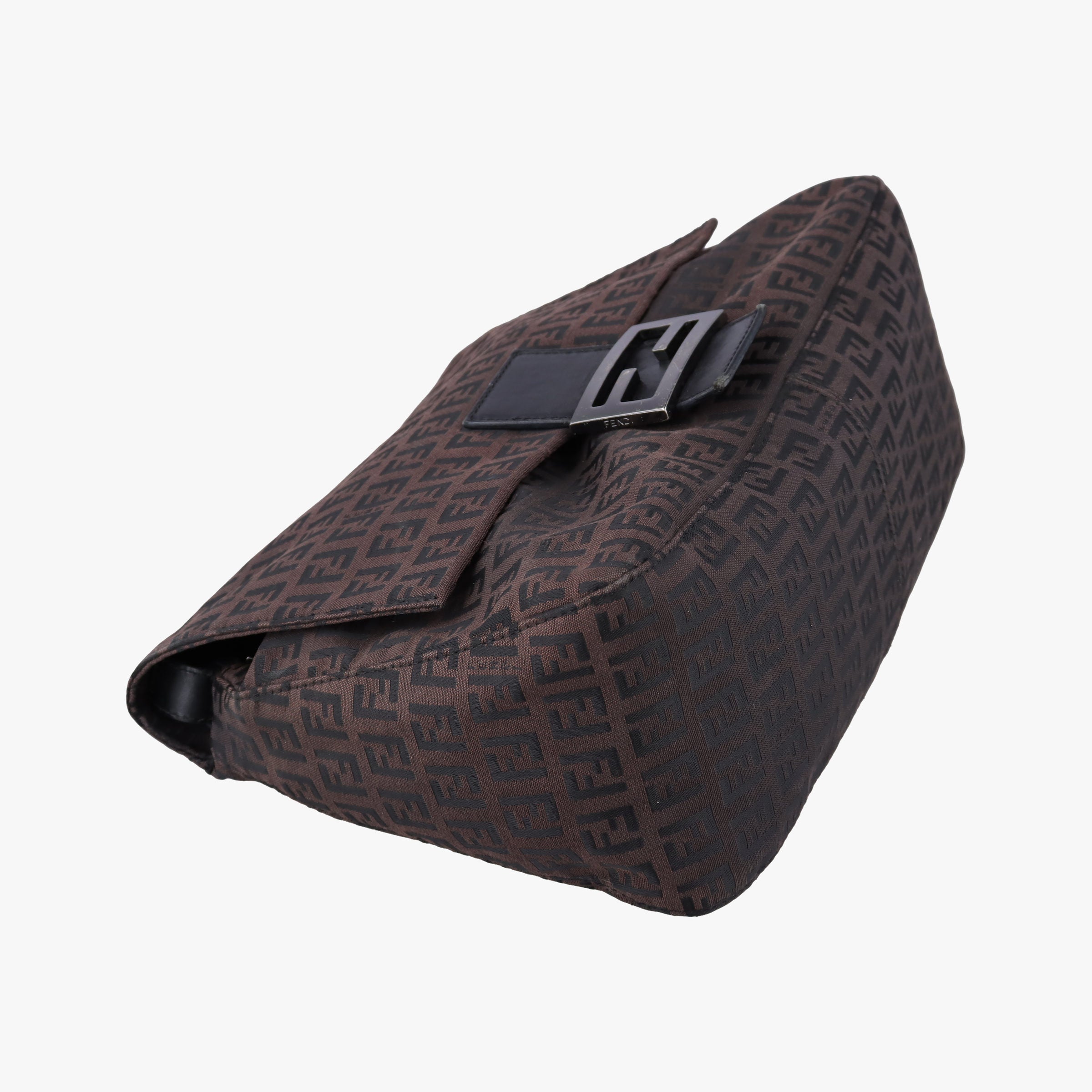 Pre-owned Fendi Baguette Zucchino Brown canvas 8BR001 shoulderbag | stylenewstar