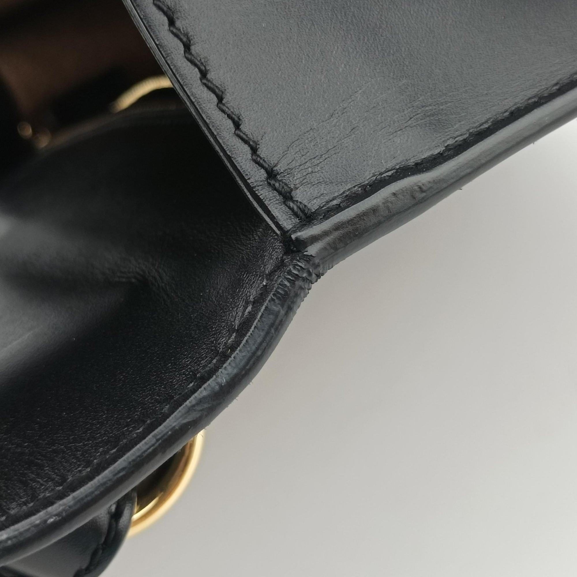 Secondhand Gucci Sylvie Black×green×red Leather 421882 shoulderbag | stylenewstar