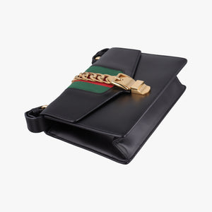 Secondhand Gucci Sylvie Black×green×red Leather 421882 shoulderbag | stylenewstar