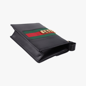 Secondhand Gucci Sylvie Black×green×red Leather 421882 shoulderbag | stylenewstar