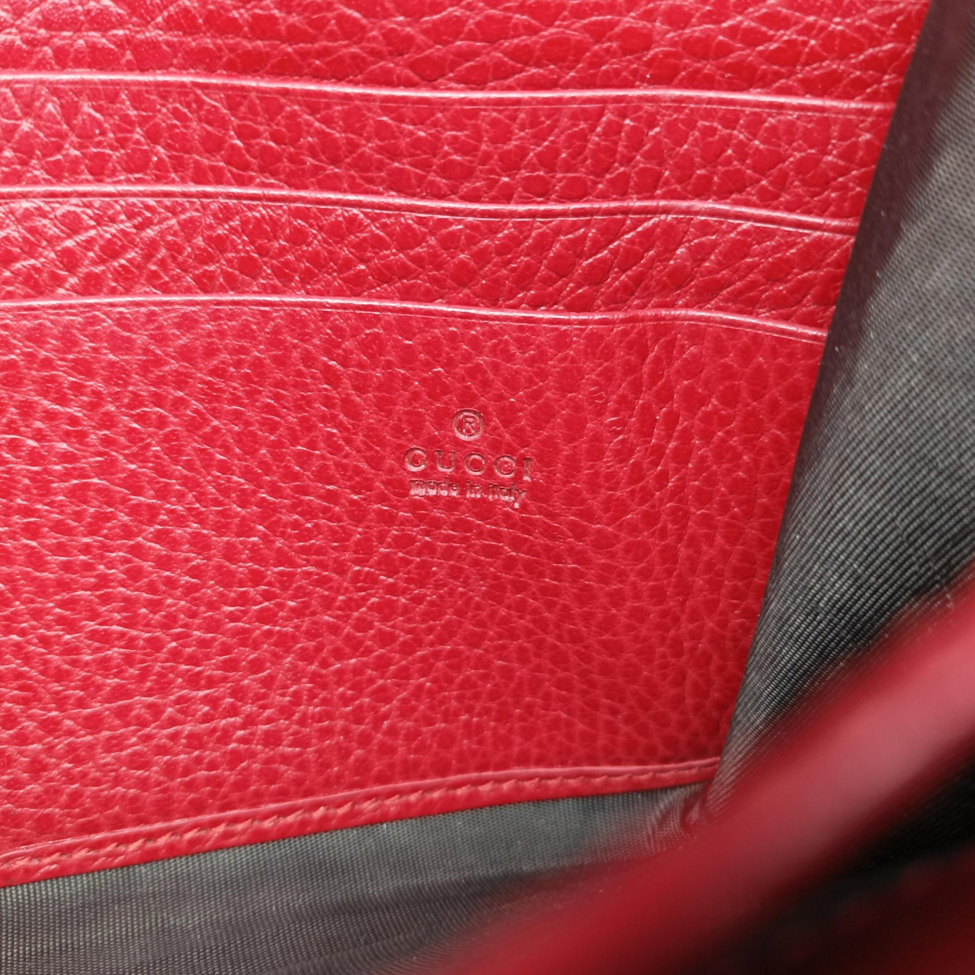 Pre-owned Gucci Dionysus Red Leather 401231 shoulderbag | stylenewstar