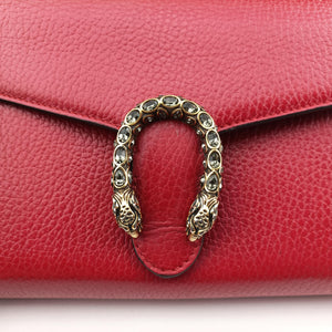 Pre-owned Gucci Dionysus Red Leather 401231 shoulderbag | stylenewstar