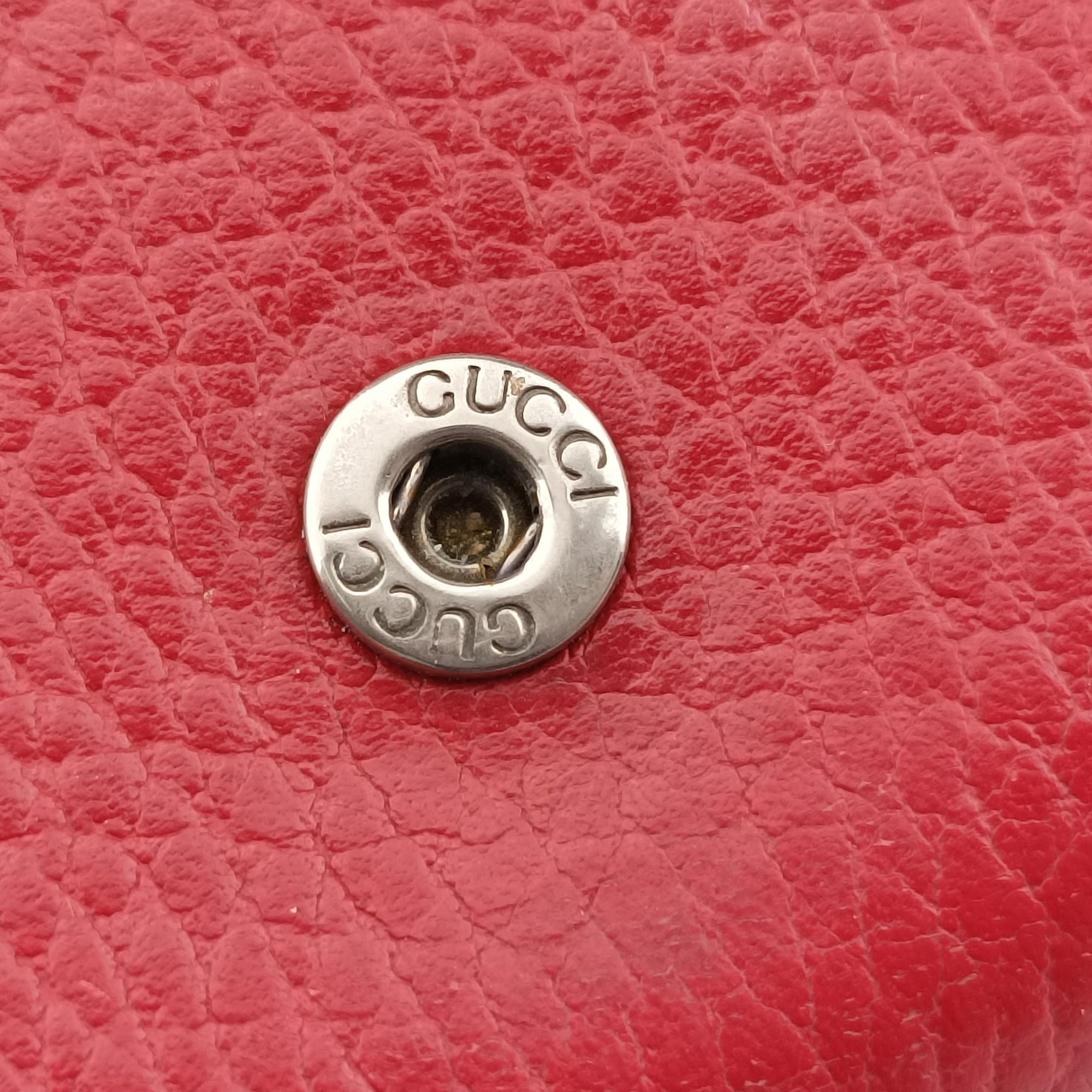 Pre-owned Gucci Dionysus Red Leather 401231 shoulderbag | stylenewstar