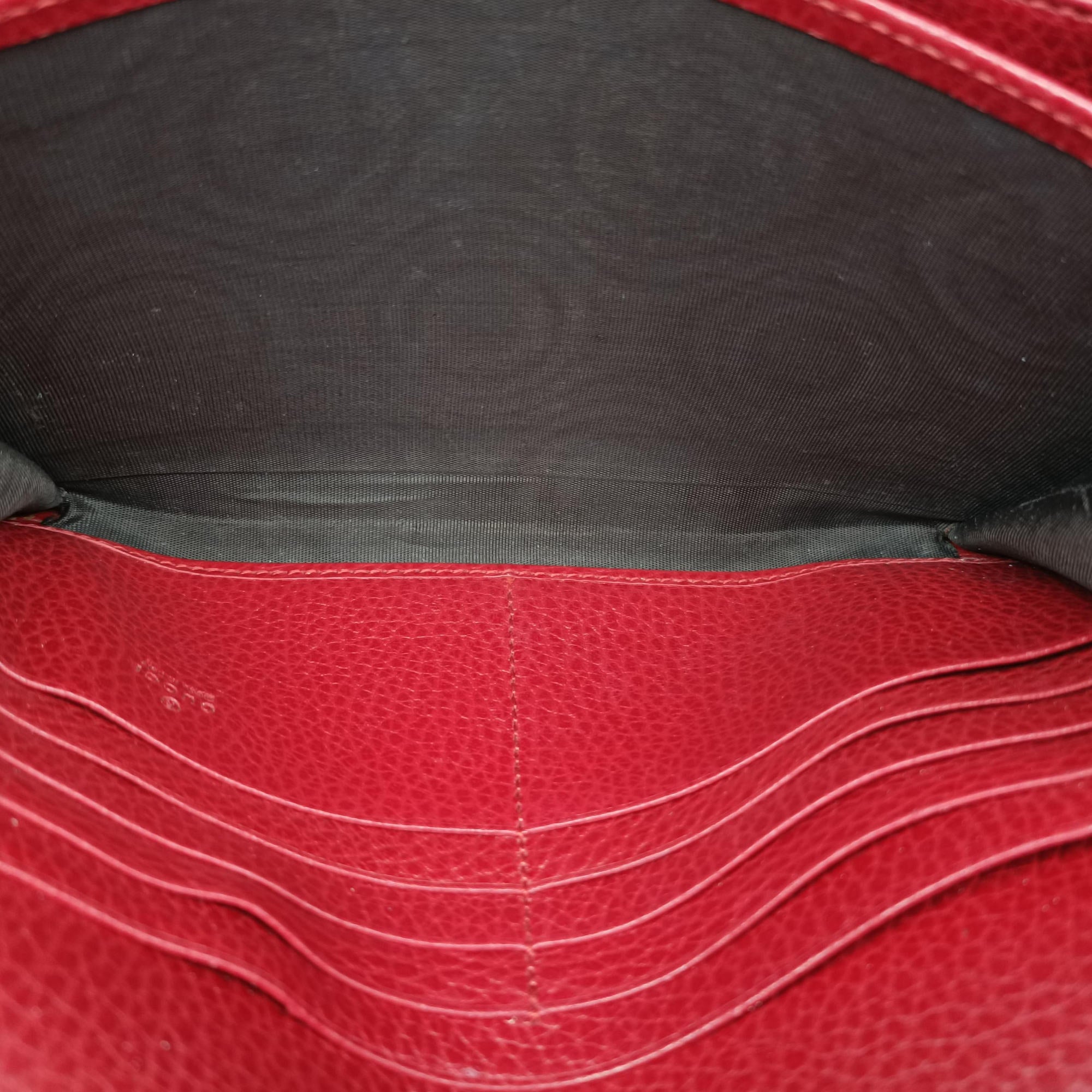 Pre-owned Gucci Dionysus Red Leather 401231 shoulderbag | stylenewstar