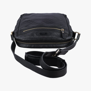Pre-owned Gucci GG Imprime Messenger Black Leather 201448 shoulderbag | stylenewstar
