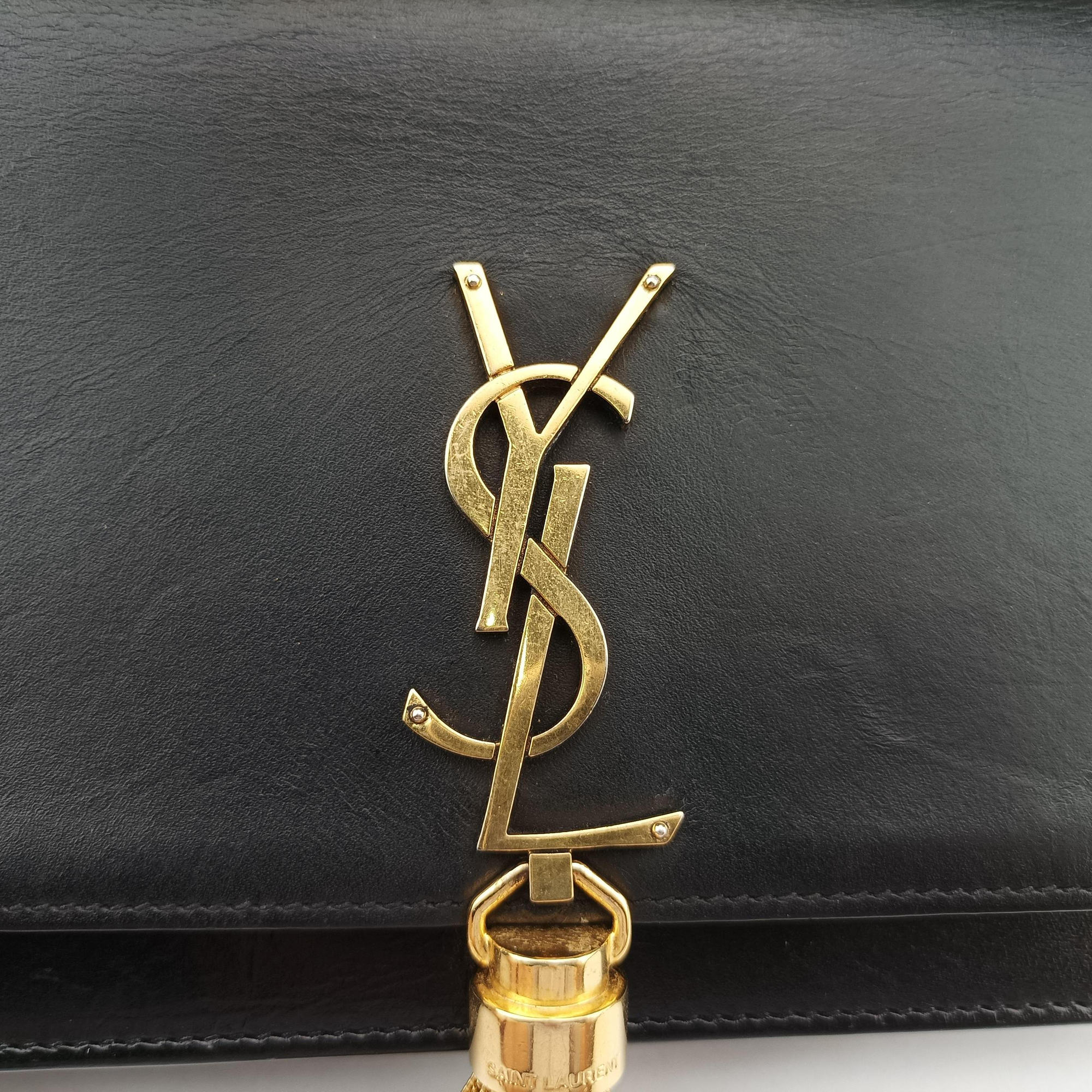 Vintage Yves Saint Laurent KATE Black Leather 452159 shoulderbag | stylenewstar
