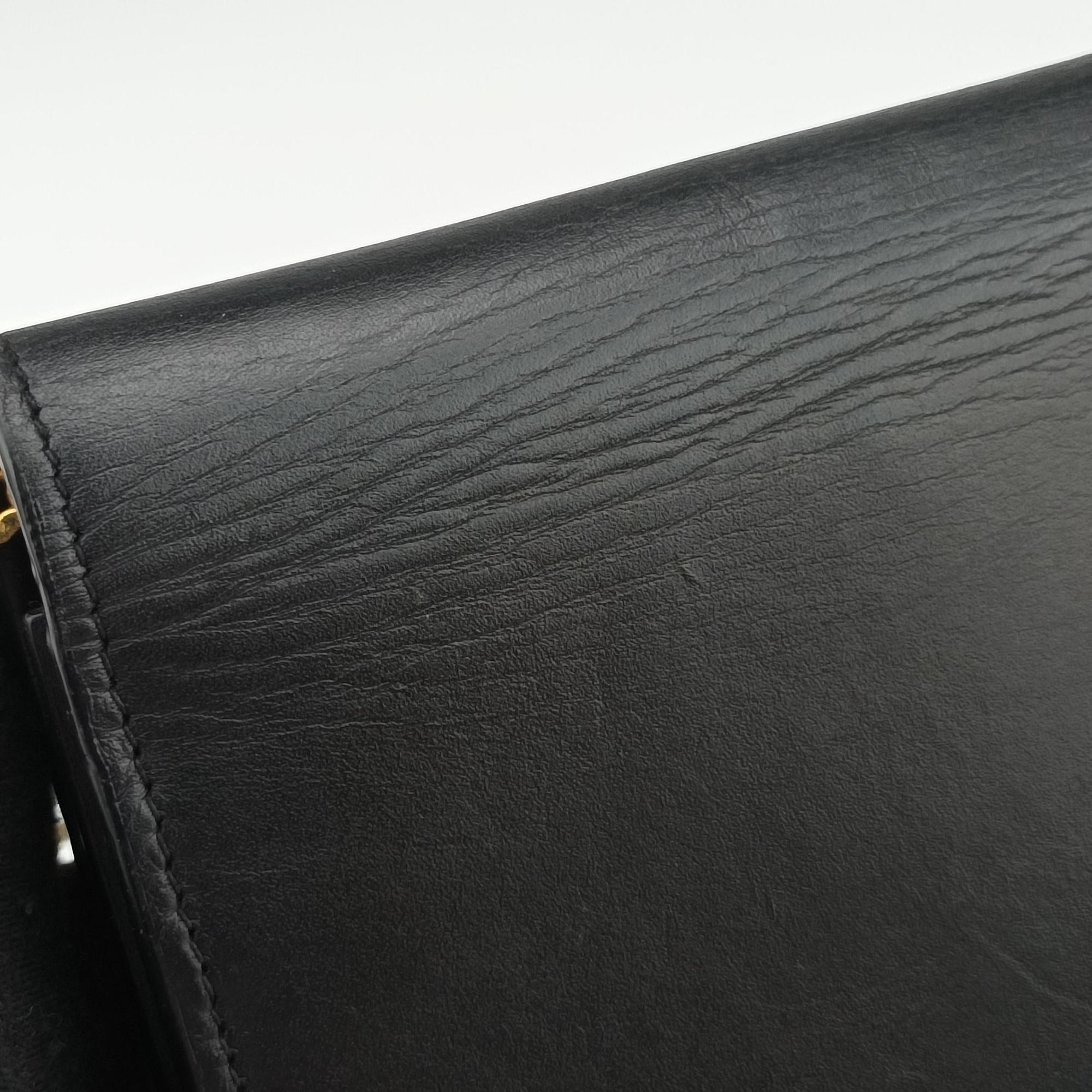 Vintage Yves Saint Laurent KATE Black Leather 452159 shoulderbag | stylenewstar