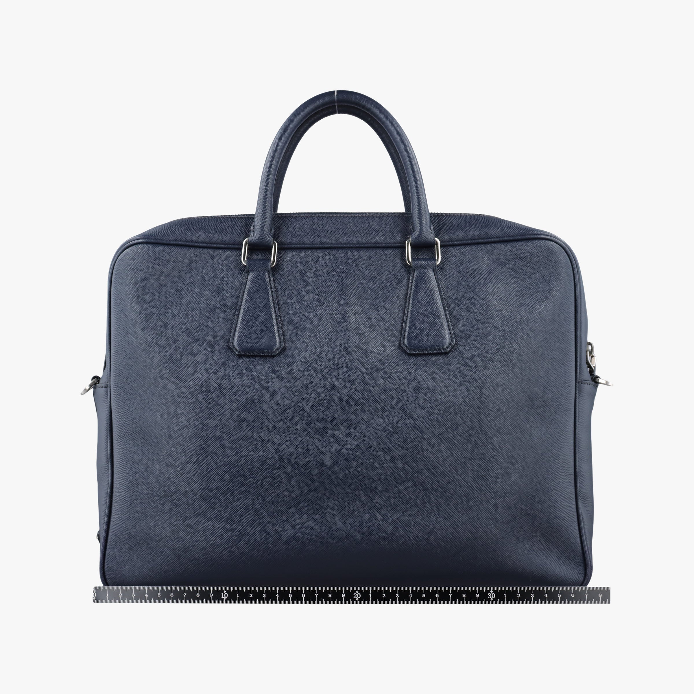 Vintage Prada Triangle Logo Plate Navy Saffiano Leather  shoulderbag | stylenewstar