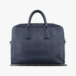 Vintage Prada Triangle Logo Plate Navy Saffiano Leather  shoulderbag | stylenewstar