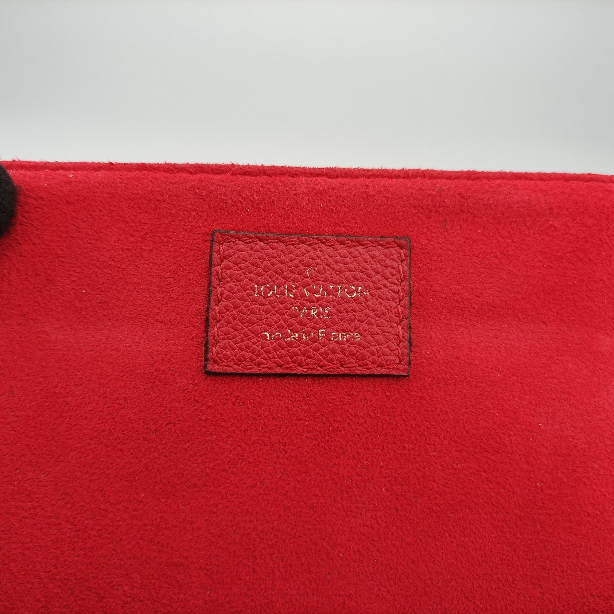Pre-owned Louis Vuitton Alma Bag Into Bag Brown×Rouge Monogram Canvas M41779 shoulderbag | stylenewstar