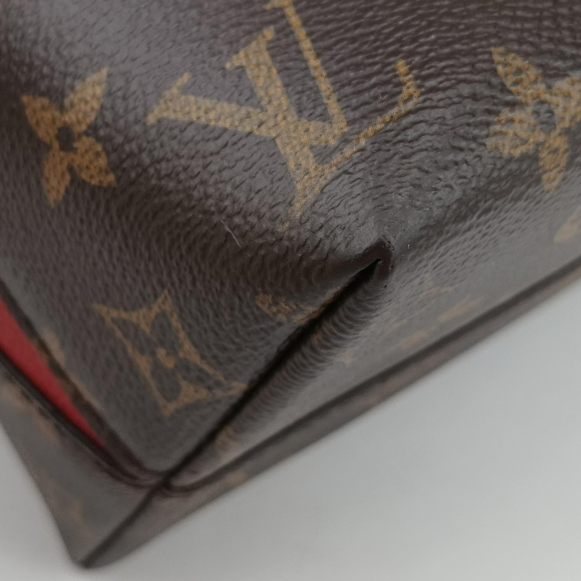 Pre-owned Louis Vuitton Alma Bag Into Bag Brown×Rouge Monogram Canvas M41779 shoulderbag | stylenewstar