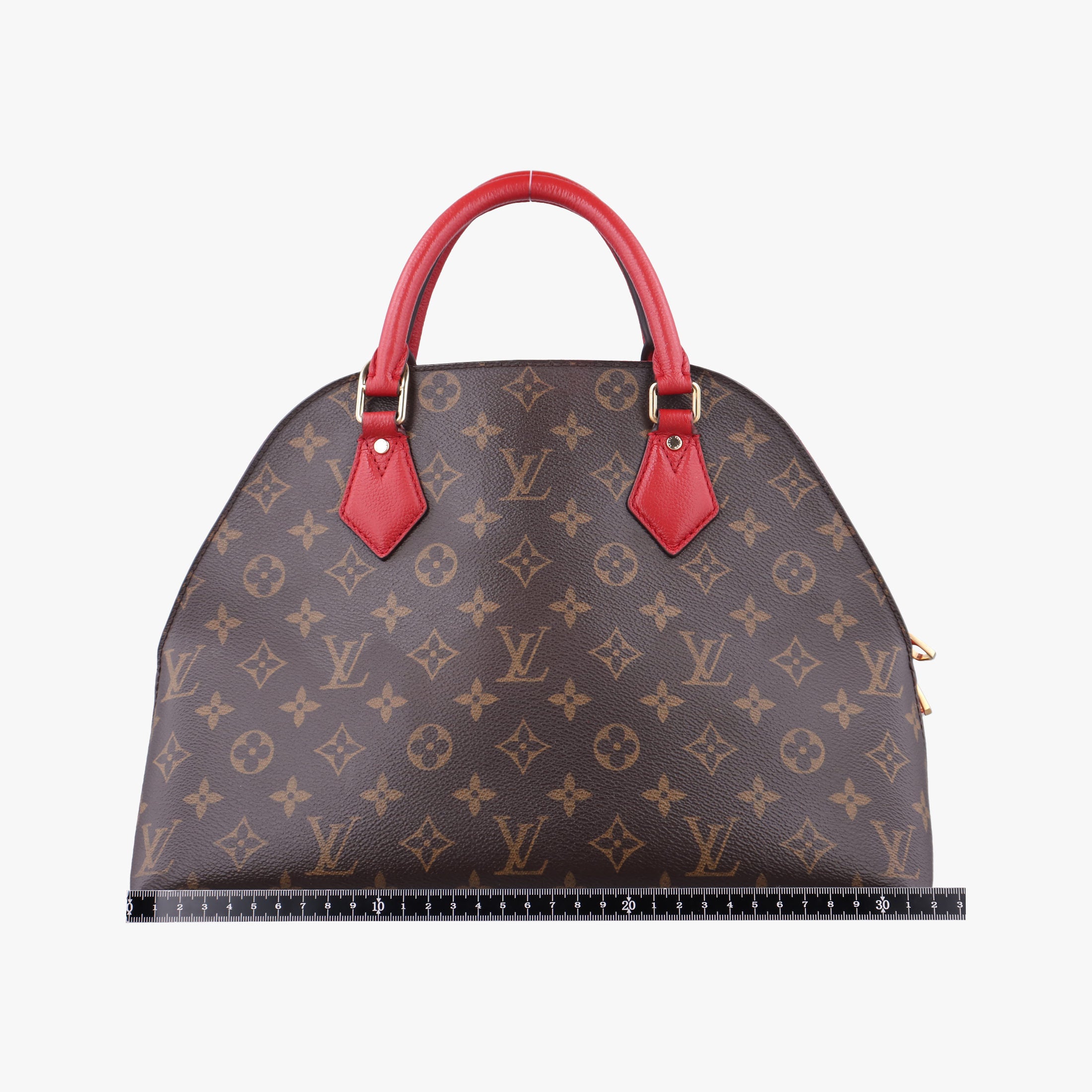 Pre-owned Louis Vuitton Alma Bag Into Bag Brown×Rouge Monogram Canvas M41779 shoulderbag | stylenewstar