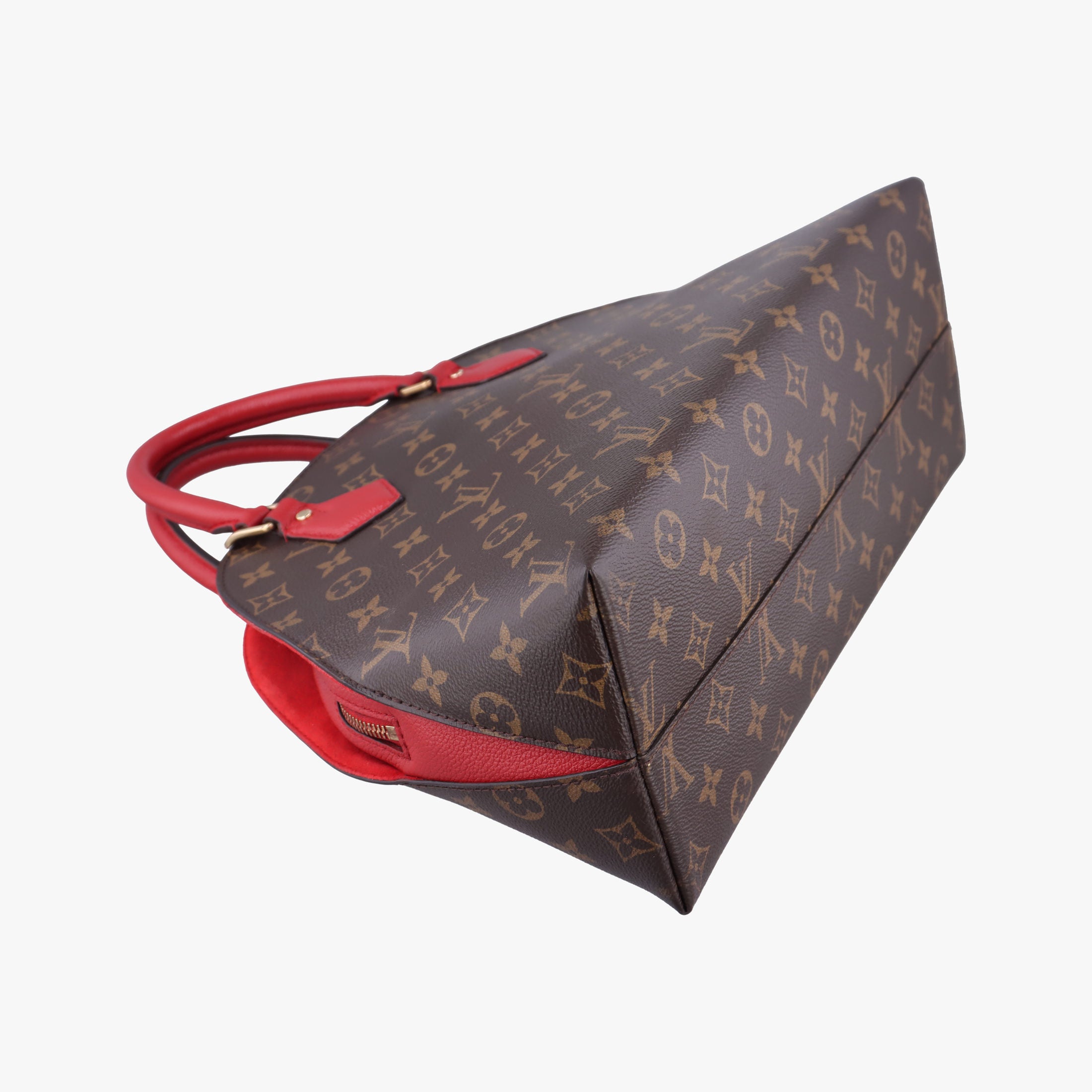 Pre-owned Louis Vuitton Alma Bag Into Bag Brown×Rouge Monogram Canvas M41779 shoulderbag | stylenewstar