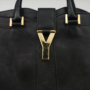 Pre-owned Yves Saint Laurent Cabas ChYc Black Leather 400666 shoulderbag | stylenewstar