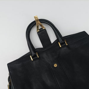Pre-owned Yves Saint Laurent Cabas ChYc Black Leather 400666 shoulderbag | stylenewstar