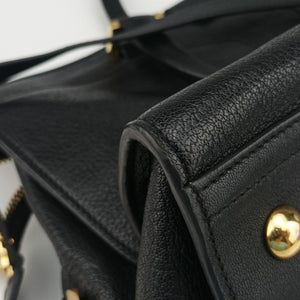 Pre-owned Yves Saint Laurent Cabas ChYc Black Leather 400666 shoulderbag | stylenewstar