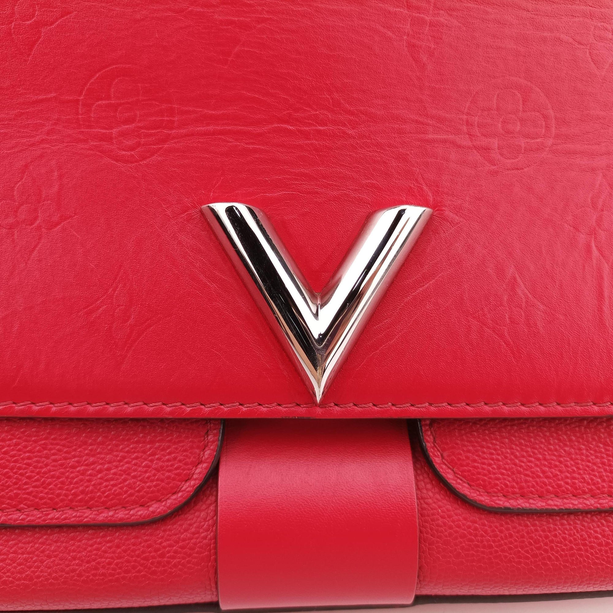 Vintage Louis Vuitton Very Chain Bag Ruby leather M44285 shoulderbag | stylenewstar