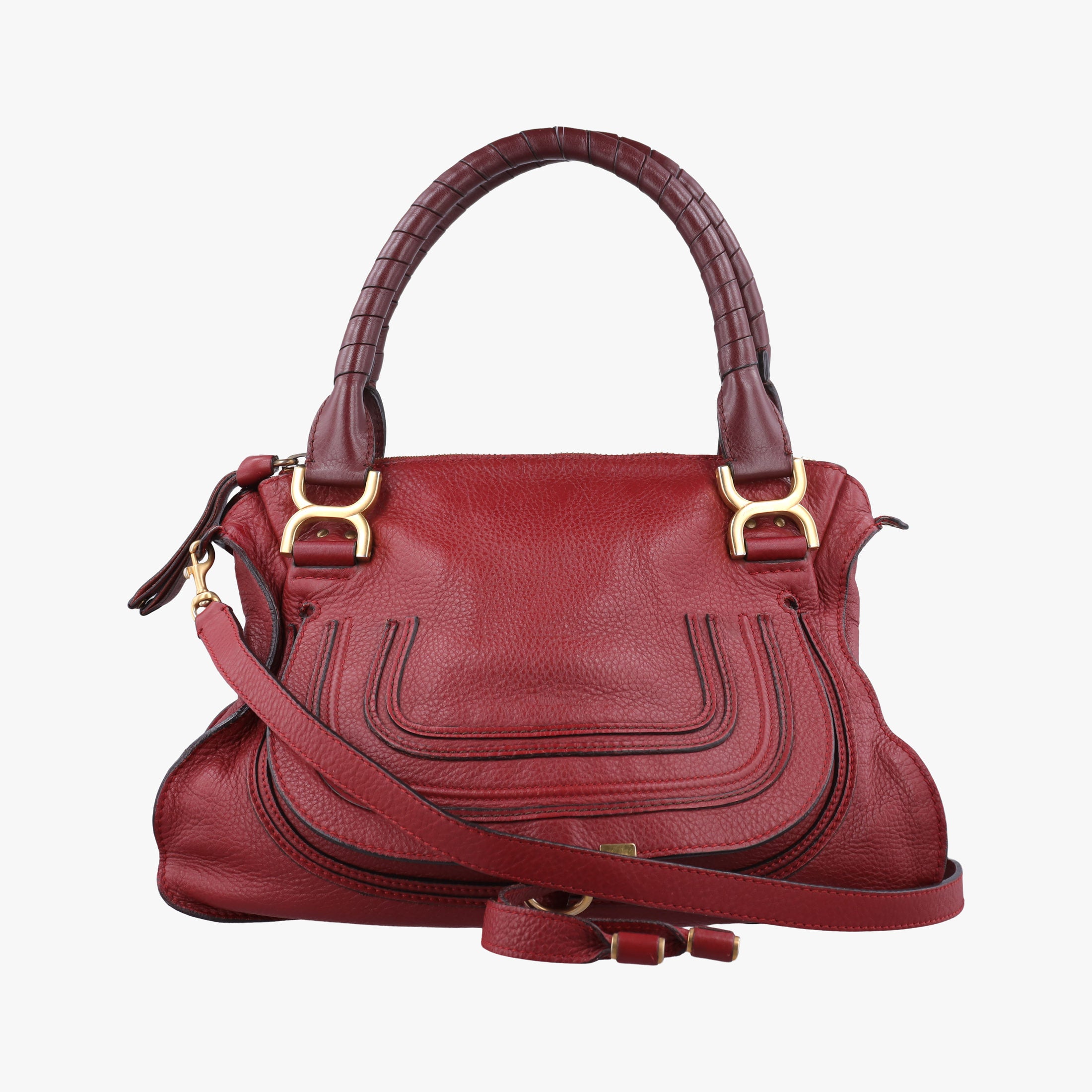 Pre-owned Chloe Mercy Red Leather  shoulderbag | stylenewstar