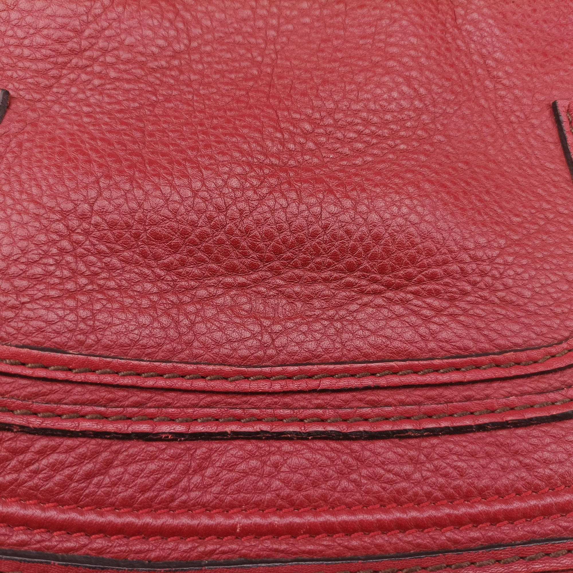 Pre-owned Chloe Mercy Red Leather  shoulderbag | stylenewstar