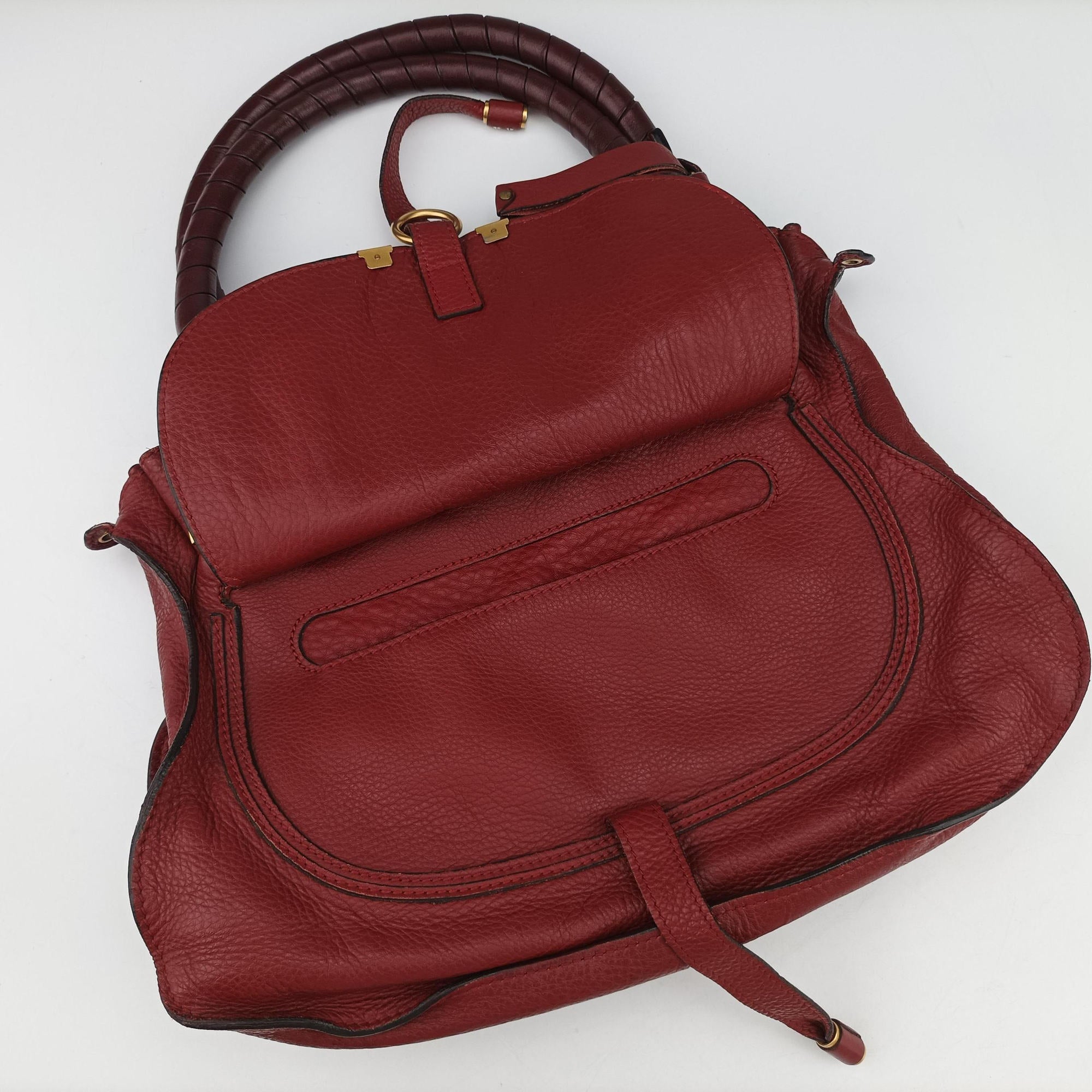 Pre-owned Chloe Mercy Red Leather  shoulderbag | stylenewstar