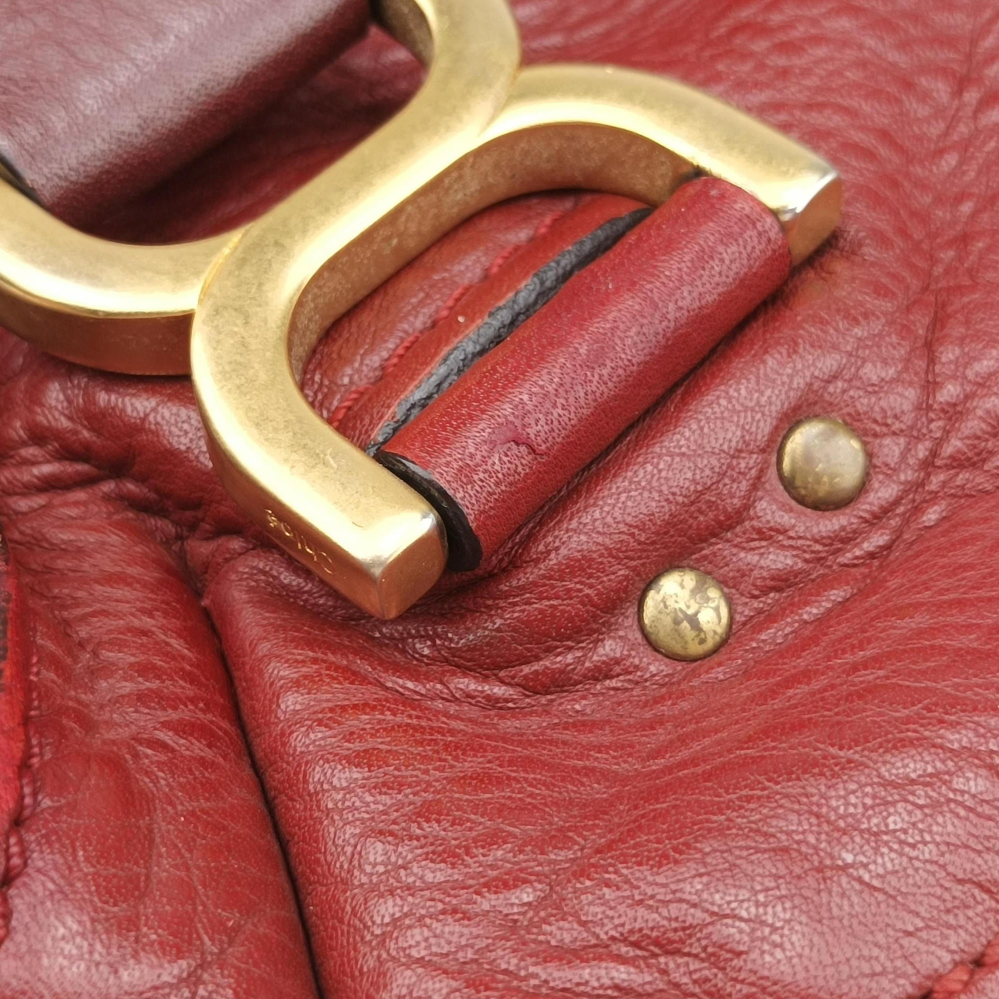 Pre-owned Chloe Mercy Red Leather  shoulderbag | stylenewstar