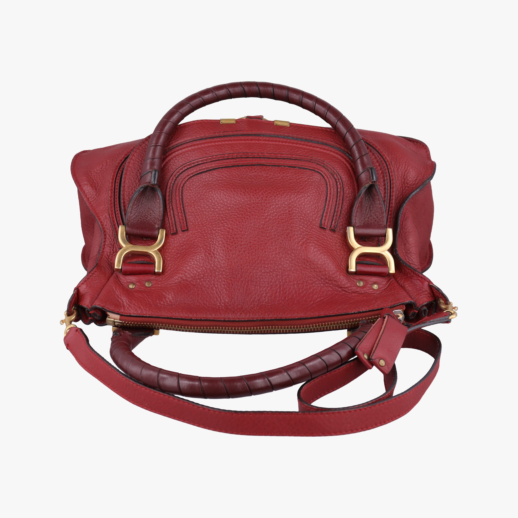 Pre-owned Chloe Mercy Red Leather  shoulderbag | stylenewstar