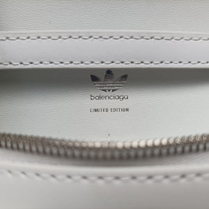 Pre-owned Balenciaga Hourglass adidas White x black Leather  shoulderbag | stylenewstar