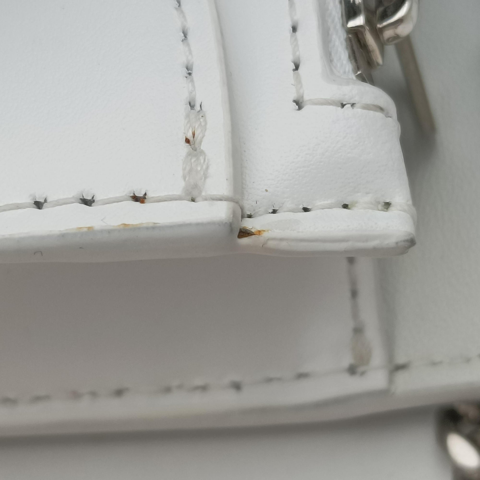 Pre-owned Balenciaga Hourglass adidas White x black Leather  shoulderbag | stylenewstar