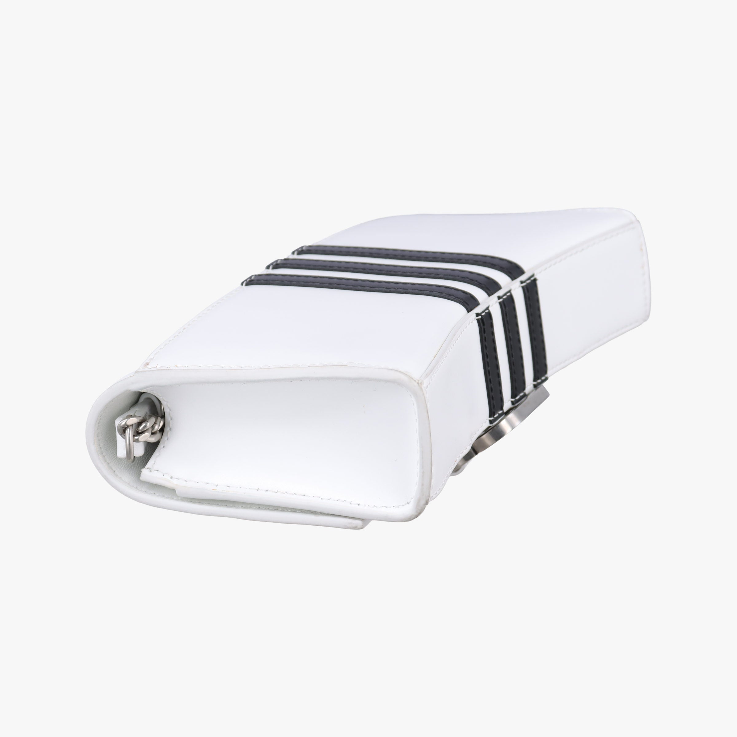 Pre-owned Balenciaga Hourglass adidas White x black Leather  shoulderbag | stylenewstar