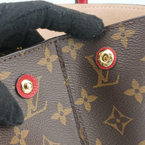 Pre-owned Louis Vuitton FLANDRIN Brown×CERISE Monogram Canvas×calf leather M41596 handbag | stylenewstar
