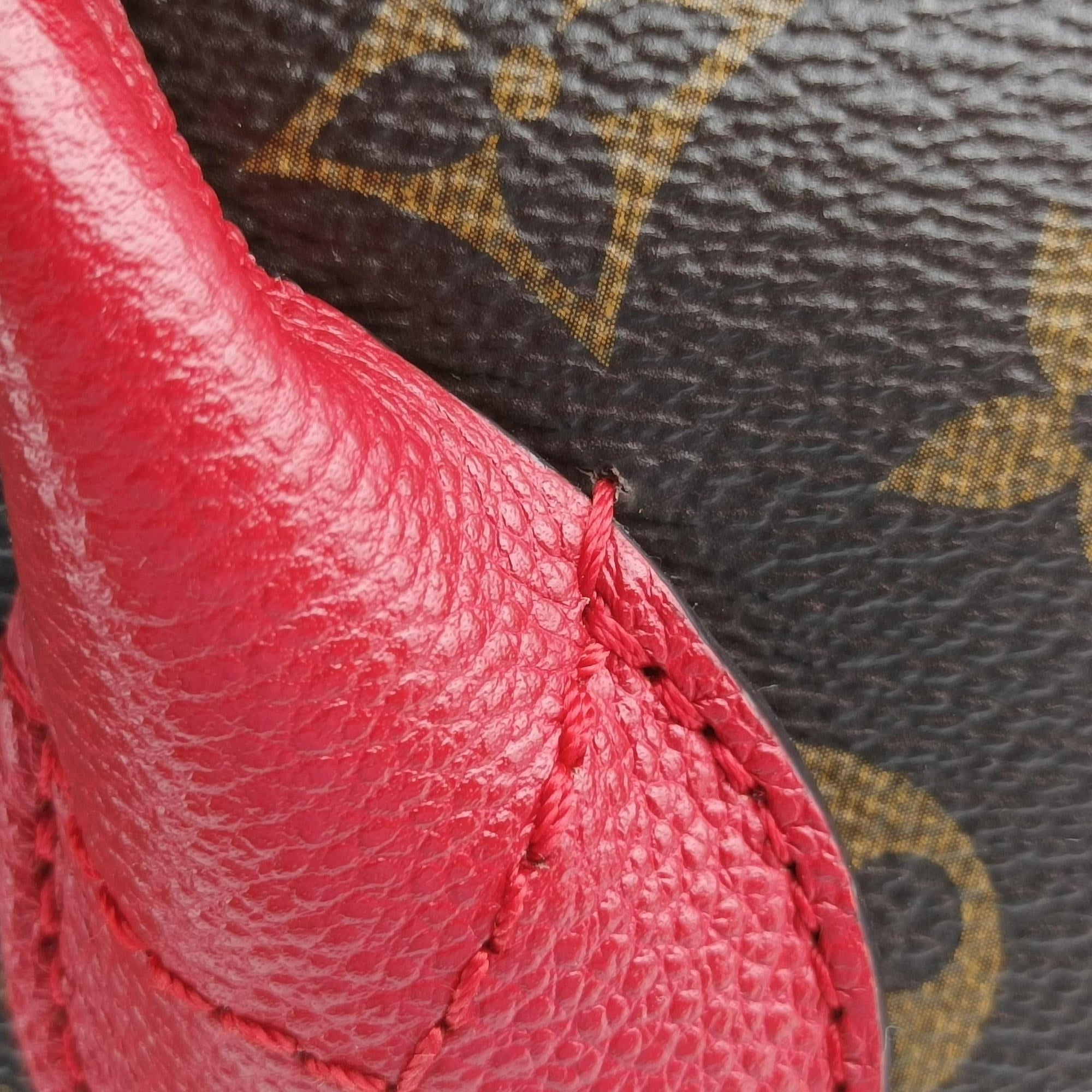 Pre-owned Louis Vuitton FLANDRIN Brown×CERISE Monogram Canvas×calf leather M41596 handbag | stylenewstar