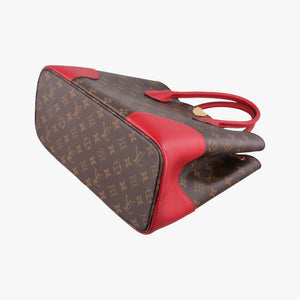 Pre-owned Louis Vuitton FLANDRIN Brown×CERISE Monogram Canvas×calf leather M41596 handbag | stylenewstar