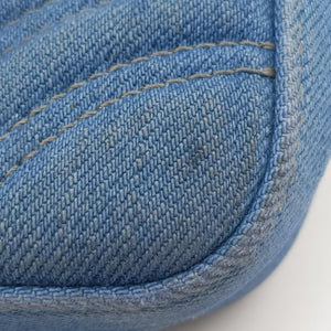 Pre-owned Gucci GG Marmont Blue Denim 446744 shoulderbag | stylenewstar