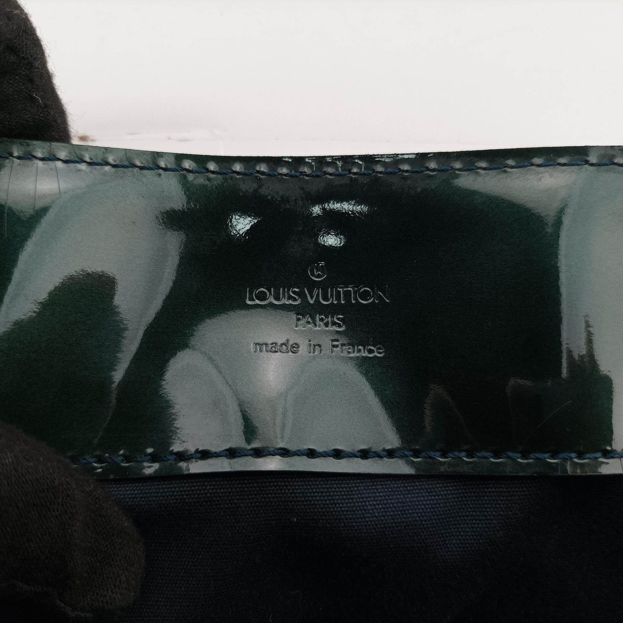 Pre-owned Louis Vuitton MELROSE AVENUE Bleu Nuit Vernis M93756 handbag | stylenewstar