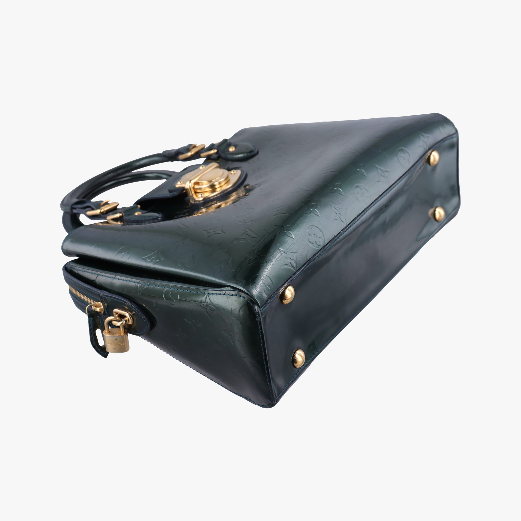 Pre-owned Louis Vuitton MELROSE AVENUE Bleu Nuit Vernis M93756 handbag | stylenewstar
