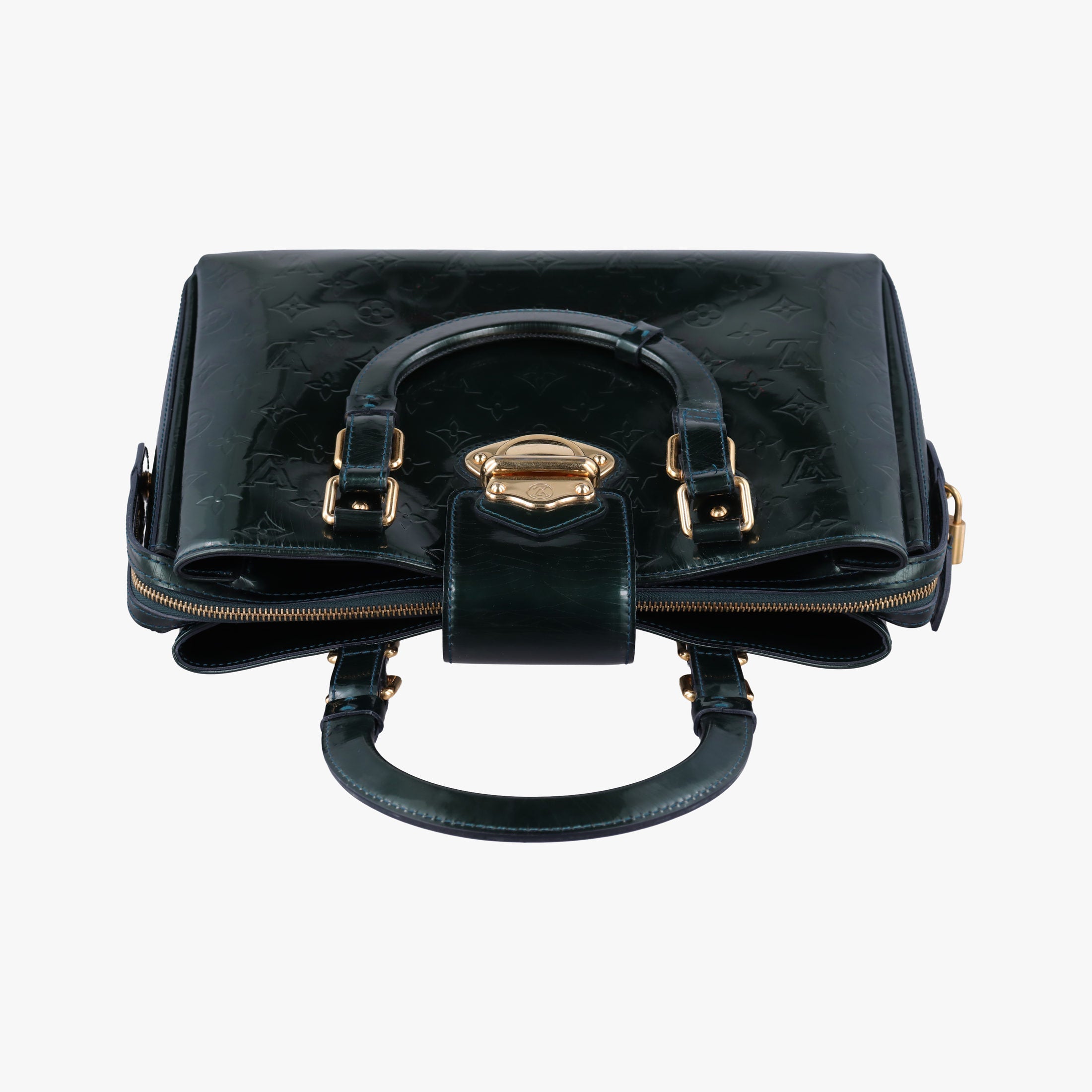 Pre-owned Louis Vuitton MELROSE AVENUE Bleu Nuit Vernis M93756 handbag | stylenewstar