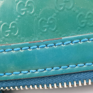Pre-owned Gucci Microguccissima Green Patent Leather 309617 shoulderbag | stylenewstar