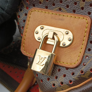 Pre-owned Louis Vuitton Speedy30 brown×Fuchsia Pink Monogram Perfo M95180 handbag | stylenewstar