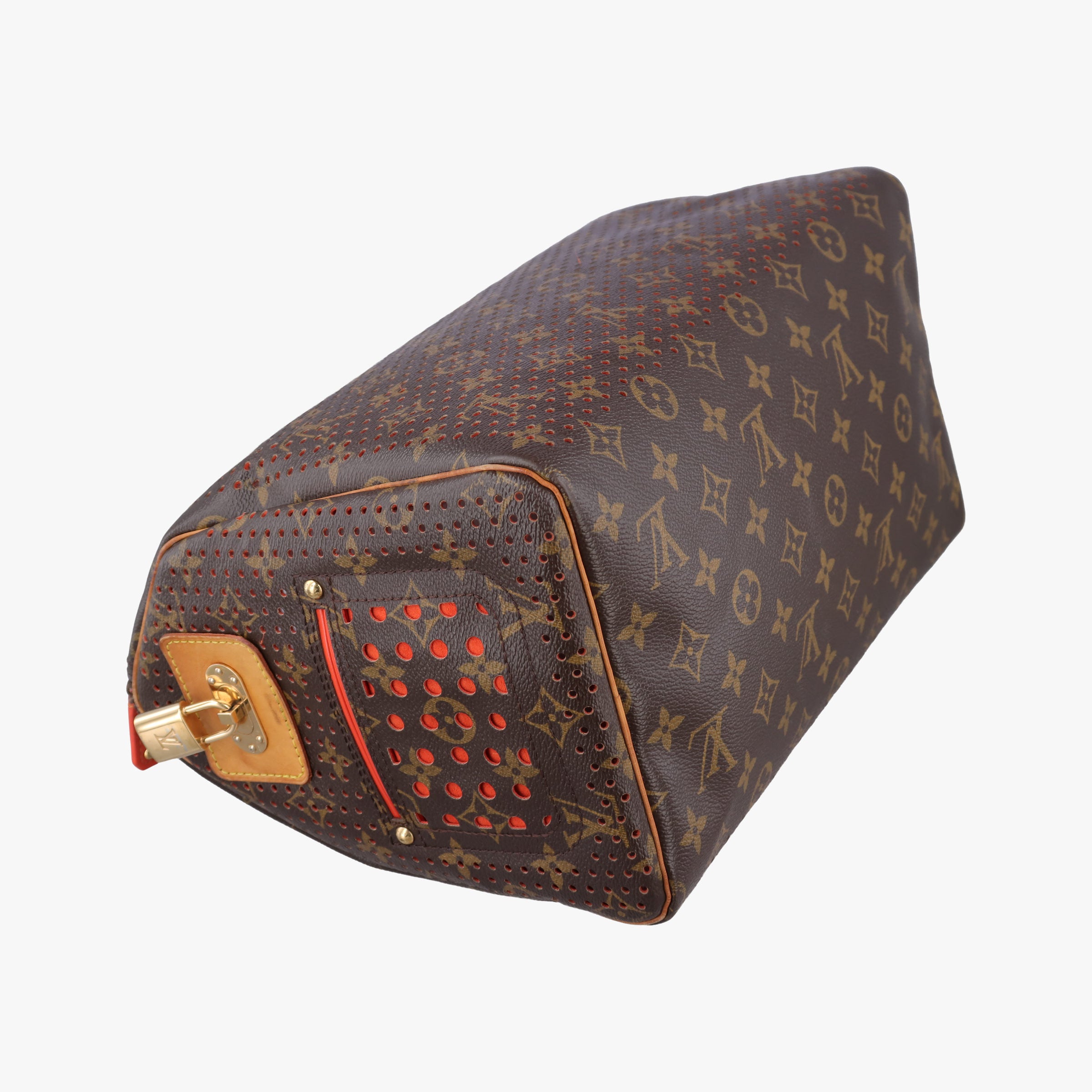 Pre-owned Louis Vuitton Speedy30 brown×Fuchsia Pink Monogram Perfo M95180 handbag | stylenewstar