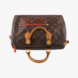 Pre-owned Louis Vuitton Speedy30 brown×Fuchsia Pink Monogram Perfo M95180 handbag | stylenewstar