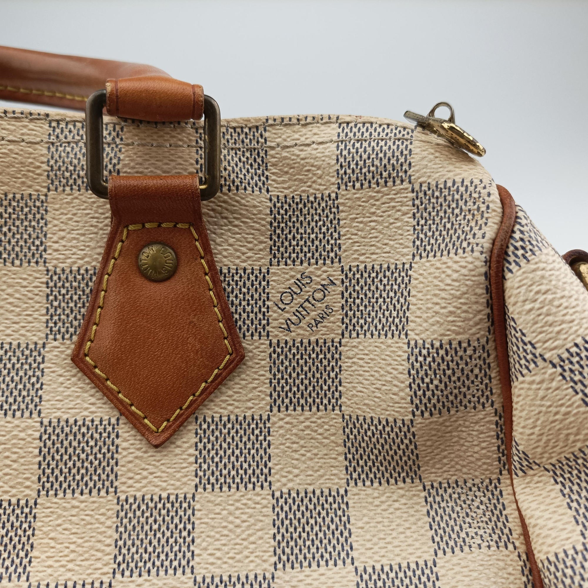 Vintage Louis Vuitton Speedy 25 AZUR Damier Canvas N41534 handbag | stylenewstar