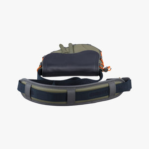 Pre-owned Christian Dior saddle Green×Navy Leather×Nylon  shoulderbag | stylenewstar