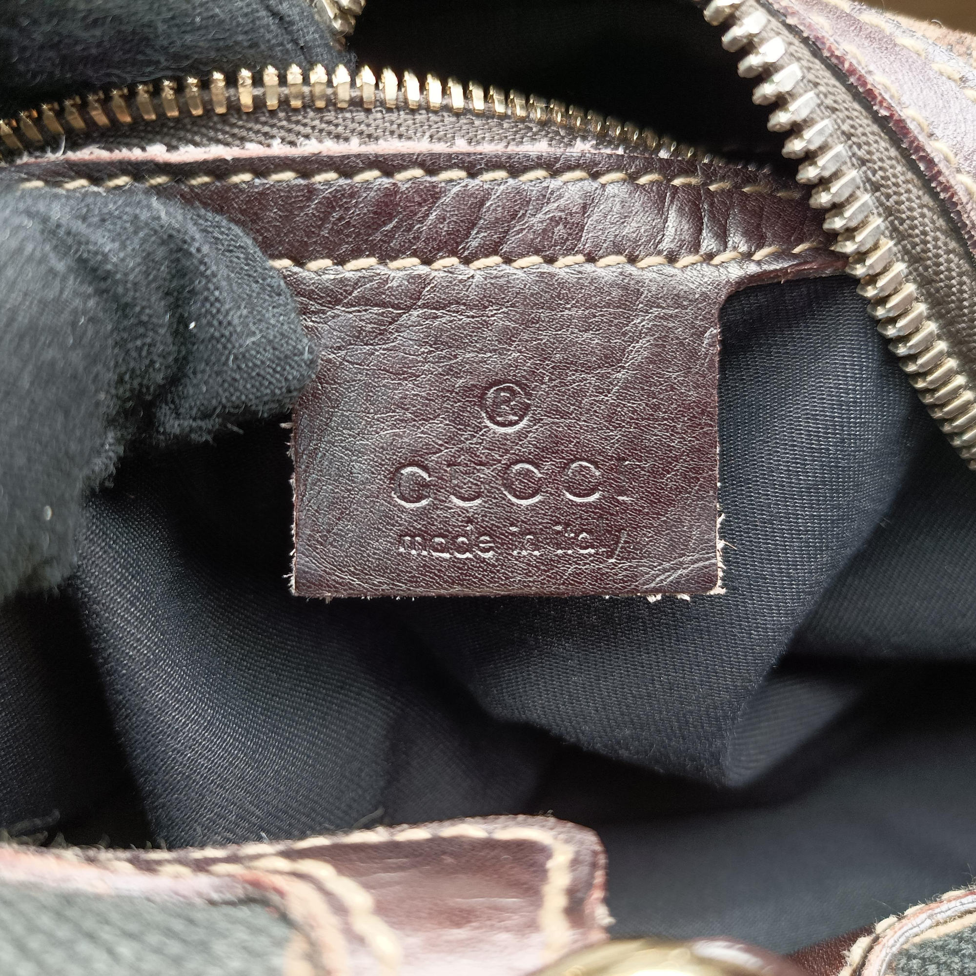 Pre-owned Gucci Amalfi bamboo Brown Canvas×Leather 154378 handbag | stylenewstar