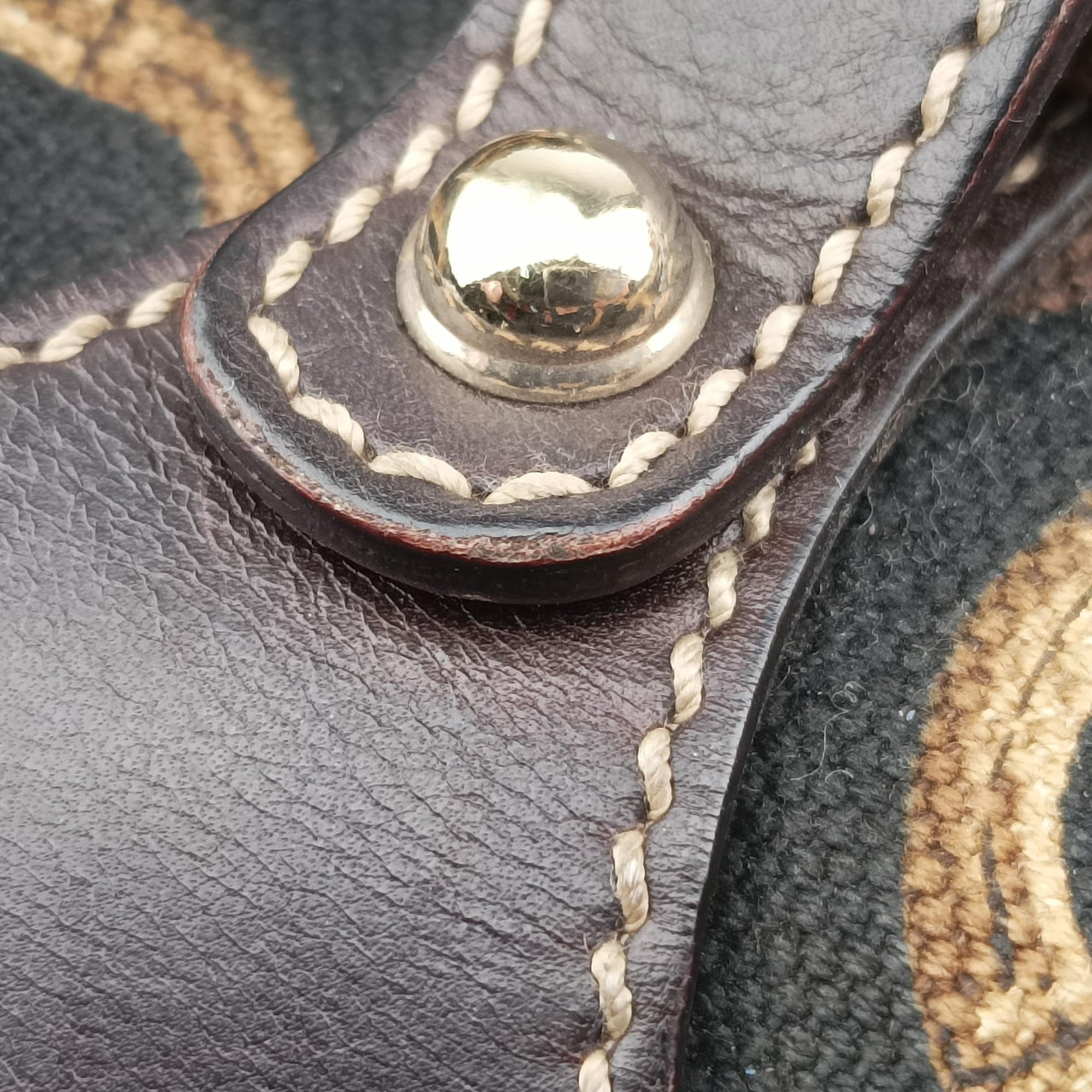 Pre-owned Gucci Amalfi bamboo Brown Canvas×Leather 154378 handbag | stylenewstar